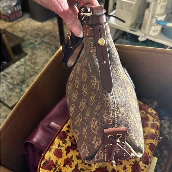 Dooney & Bourke Monogram Brown Shoulder Bag - Picture 6 of 13